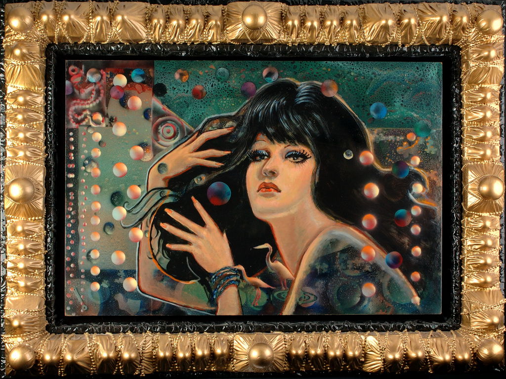 Acrylic and Lacquer on Board, Framed, 48in x 32in - 2004